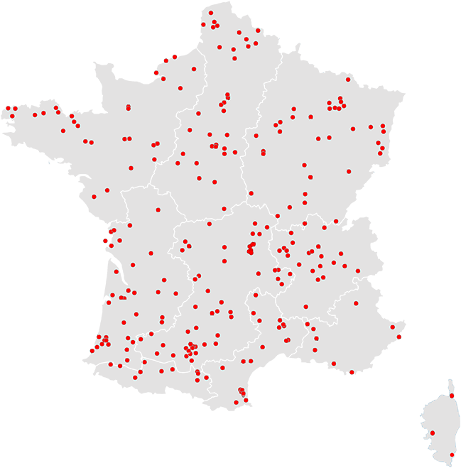 Carte du réseau Araltec